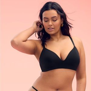 Victoria’s Secret Black T-Shirt Lightly Padded Wireless‎ Bra Sz. 36DD